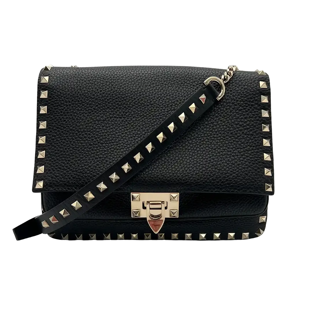 Valentino Garavani Rockstud Handtasche Leder schwarz / sehr gut Valentino