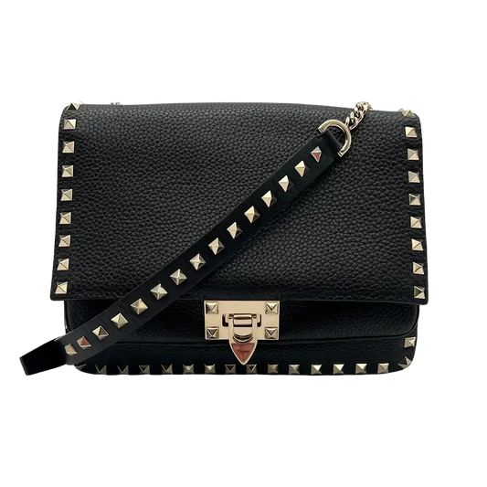 Valentino Garavani Rockstud Handtasche Leder schwarz / sehr gut Valentino