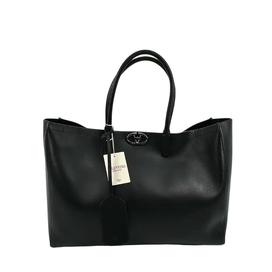 Valentino Garavani VLOGO Locker grosser Leder Shopper / neuwertig Valentino