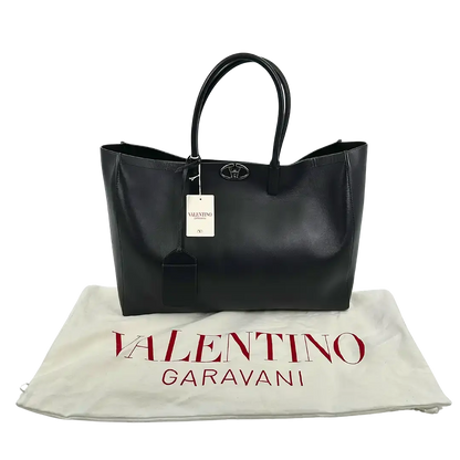 Valentino Garavani VLOGO Locker grosser Leder Shopper / neuwertig Valentino