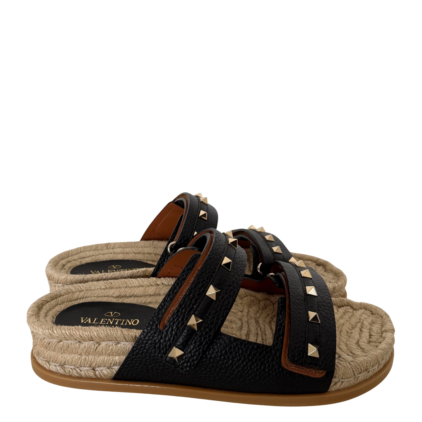 Valentino Garavani Rockstud Slides Größe 40 Schwarz Fullset / neuwertig Valentino