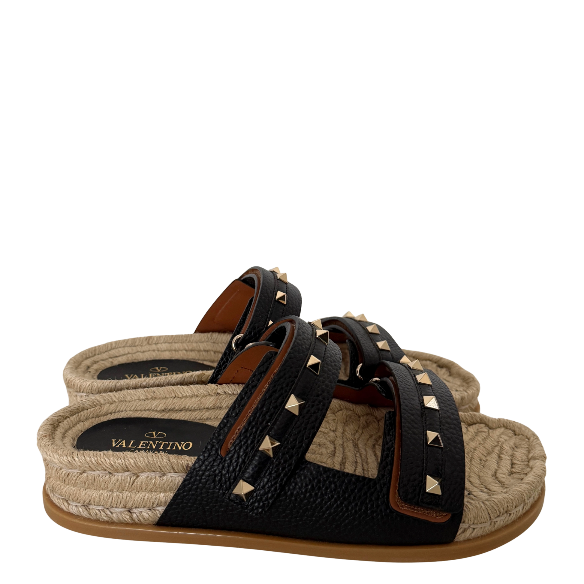 Valentino Garavani Rockstud Slides Größe 40 Schwarz Fullset / neuwertig Valentino