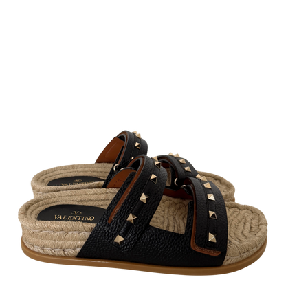 Valentino Garavani Rockstud Slides Größe 40 Schwarz Fullset / neuwertig Valentino