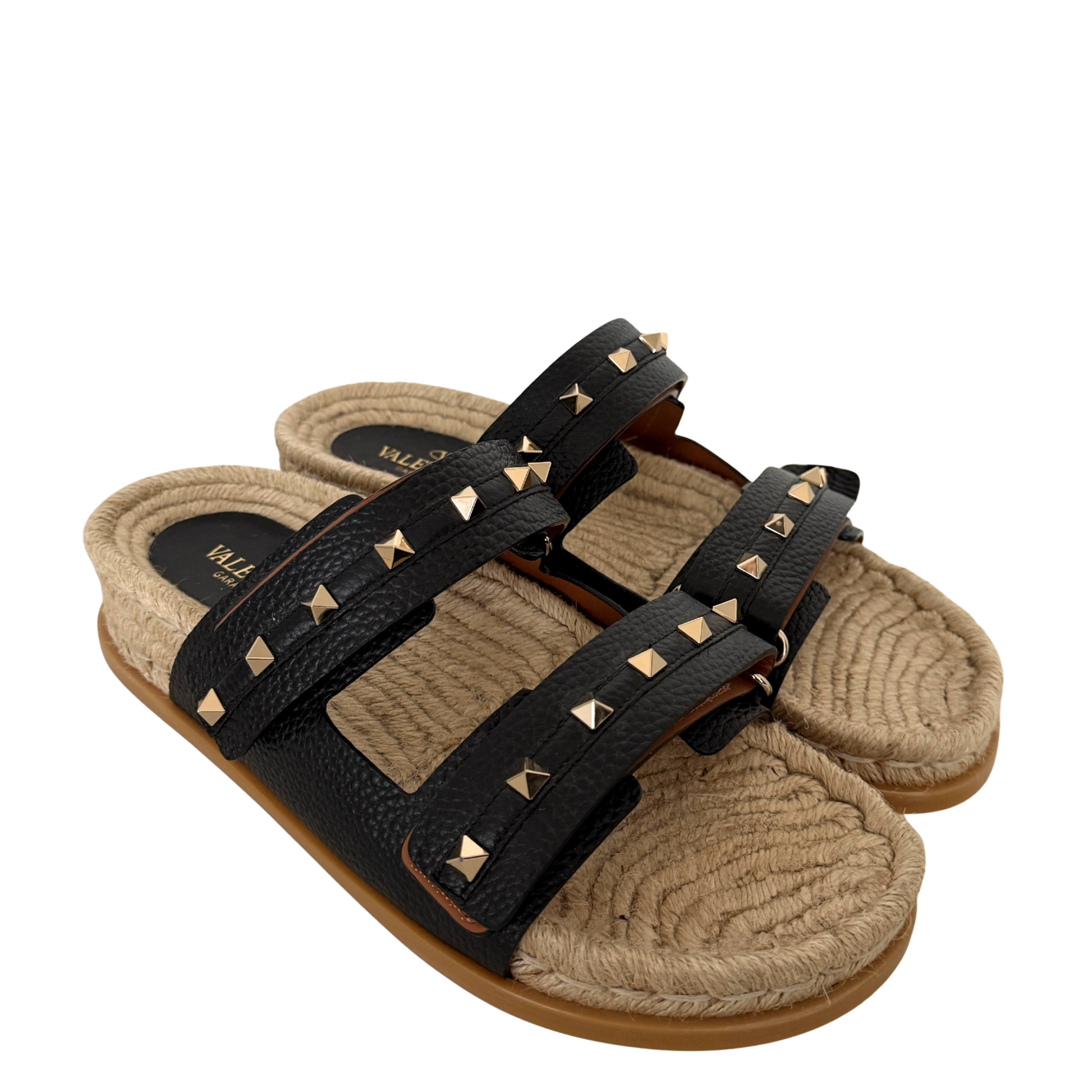 Valentino Garavani Rockstud Slides Größe 40 Schwarz Fullset / neuwertig Valentino