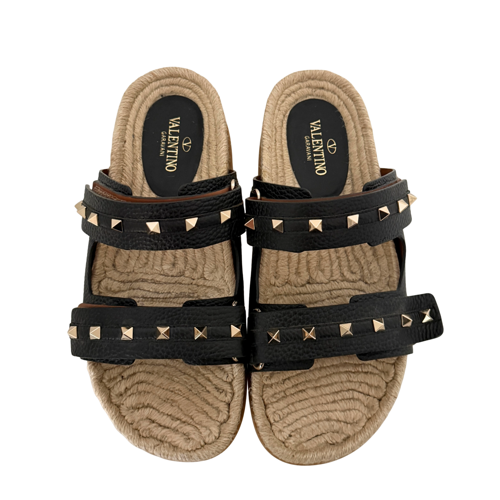 Valentino Garavani Rockstud Slides Größe 40 Schwarz Fullset / neuwertig Valentino