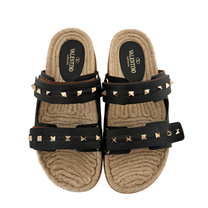 Valentino Garavani Rockstud Slides Größe 40 Schwarz Fullset / neuwertig Valentino