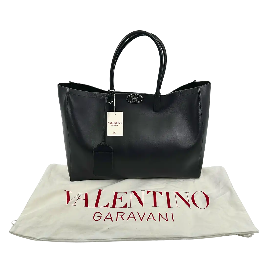 Valentino Garavani VLOGO Locker grosser Leder Shopper / neuwertig