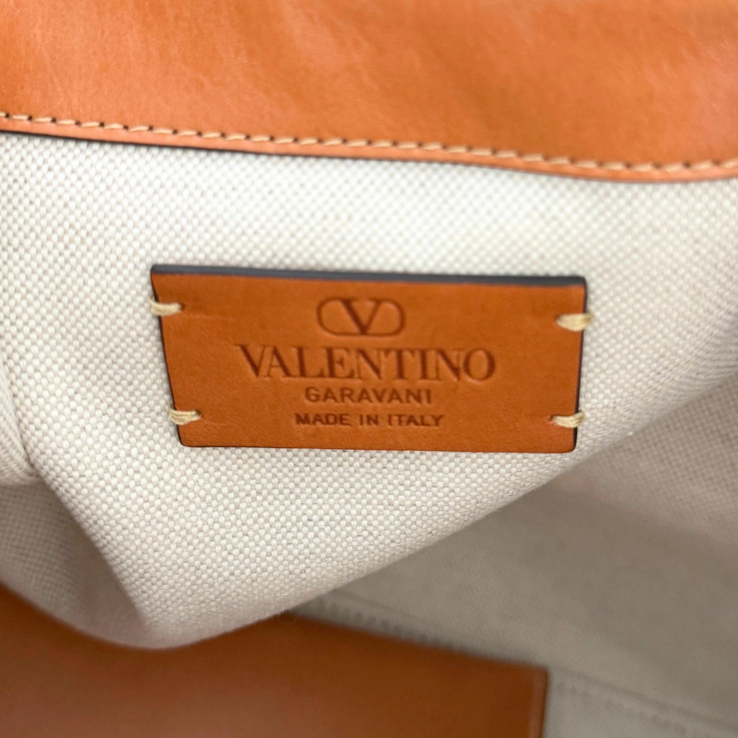 Valentino Garavani VLogo Signature Tote Bag Beige / sehr gut Valentino