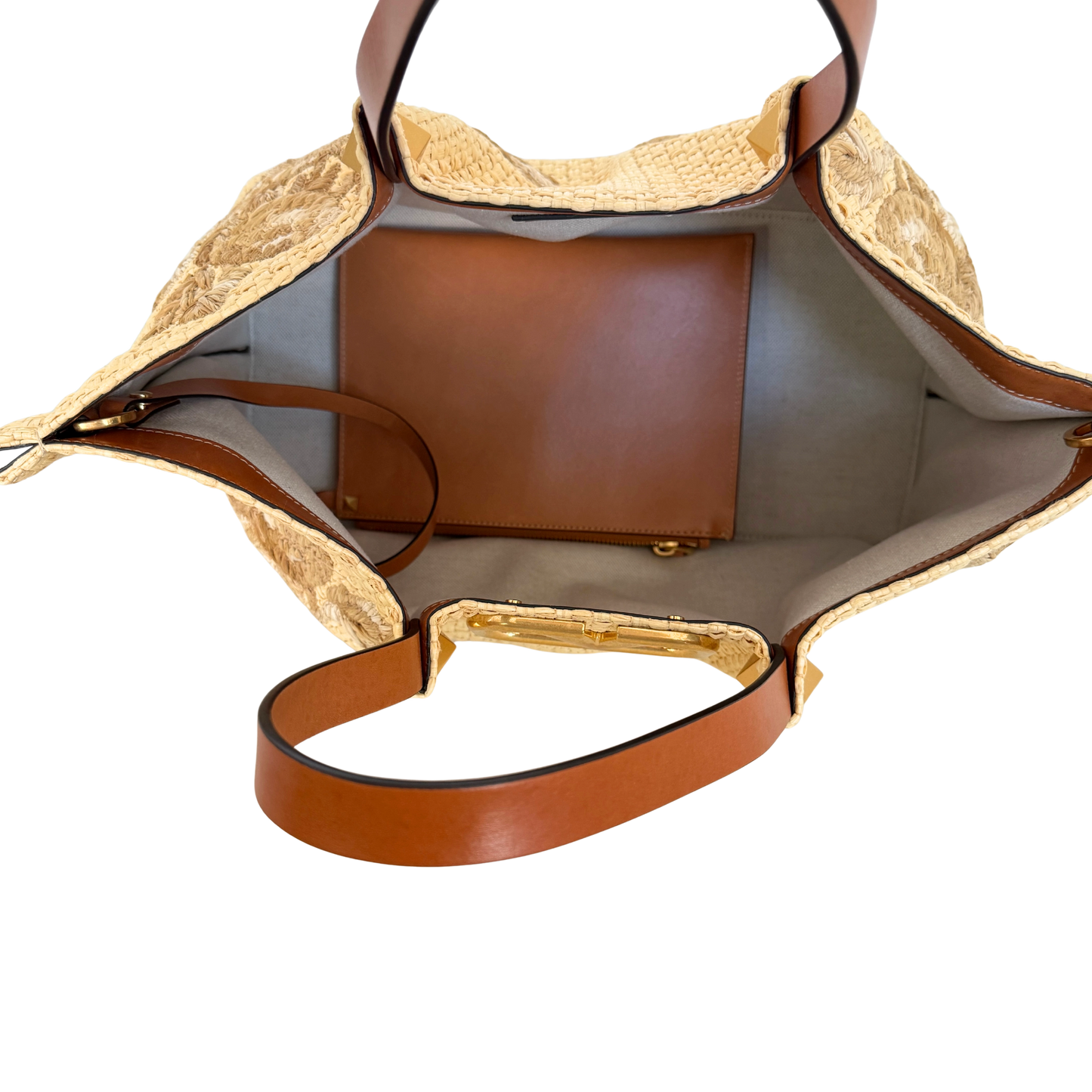 Valentino Garavani VLogo Signature Tote Bag Beige / sehr gut Valentino