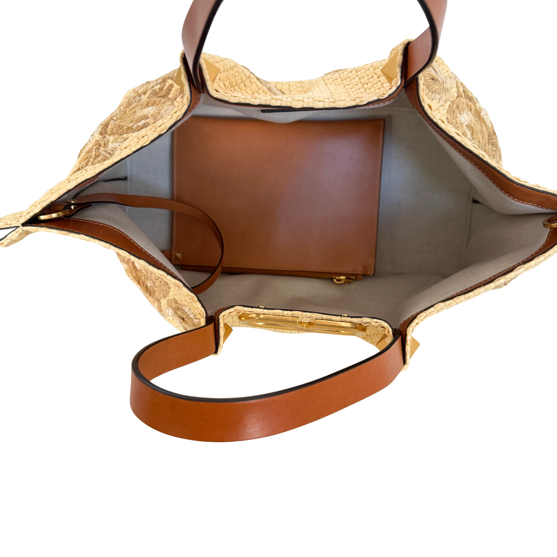 Valentino Garavani VLogo Signature Tote Bag Beige / sehr gut Valentino