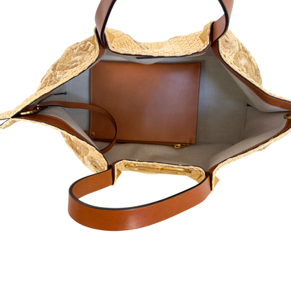 Valentino Garavani VLogo Signature Tote Bag Beige / sehr gut Valentino