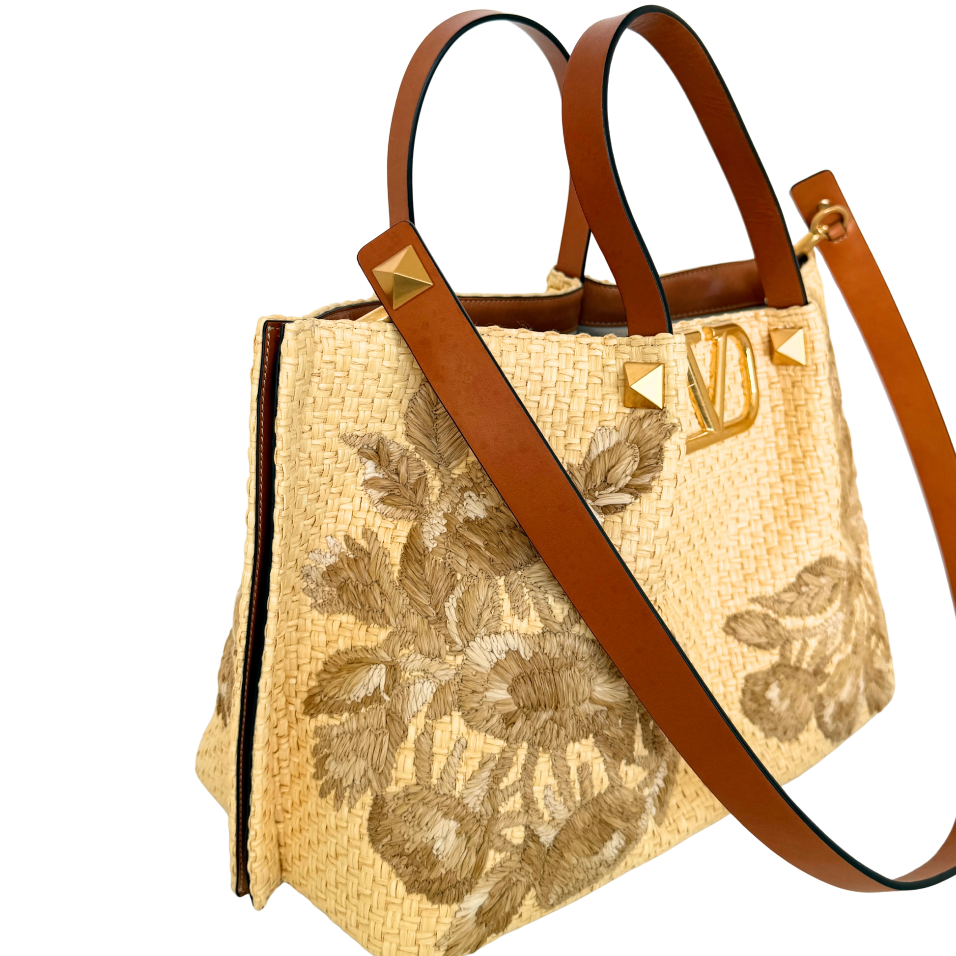 Valentino Garavani VLogo Signature Tote Bag Beige / sehr gut Valentino