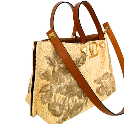 Valentino Garavani VLogo Signature Tote Bag Beige / sehr gut Valentino