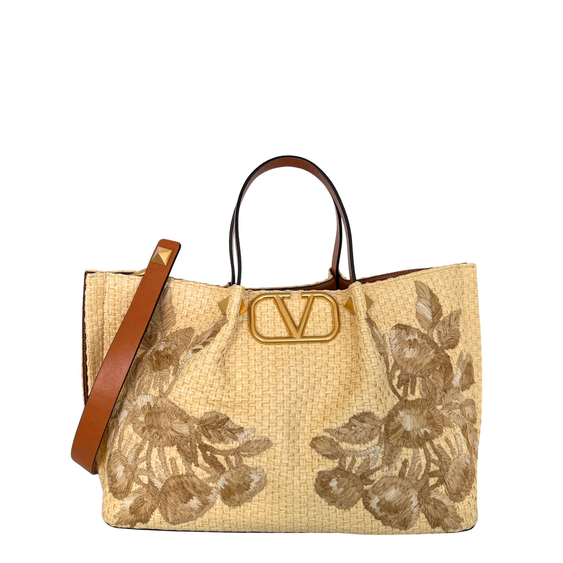 Valentino Garavani VLogo Signature Tote Bag Beige / sehr gut Valentino