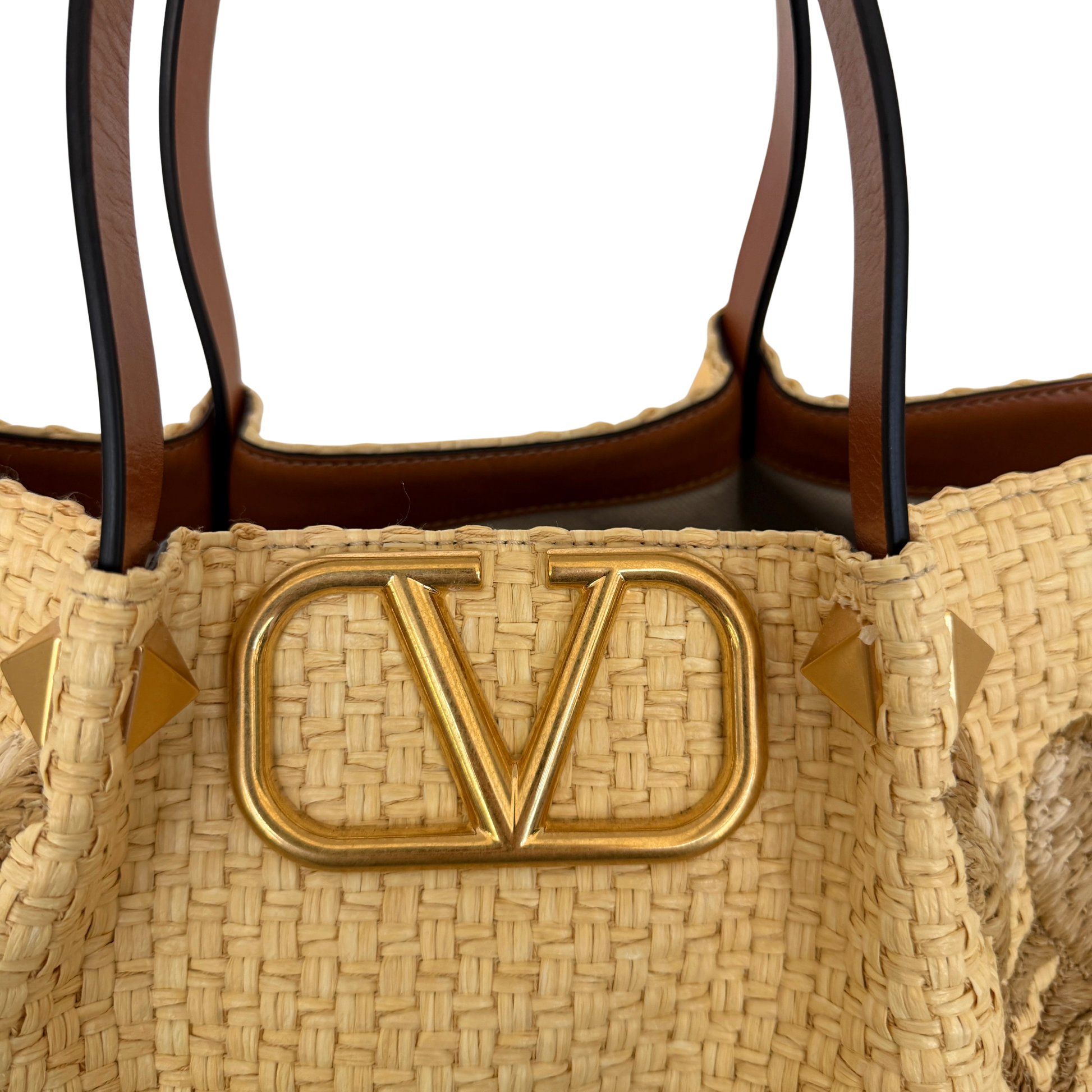 Valentino Garavani VLogo Signature Tote Bag Beige / sehr gut Valentino
