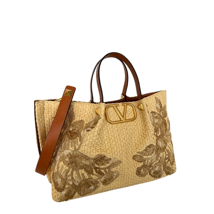 Valentino Garavani VLogo Signature Tote Bag Beige / sehr gut Valentino