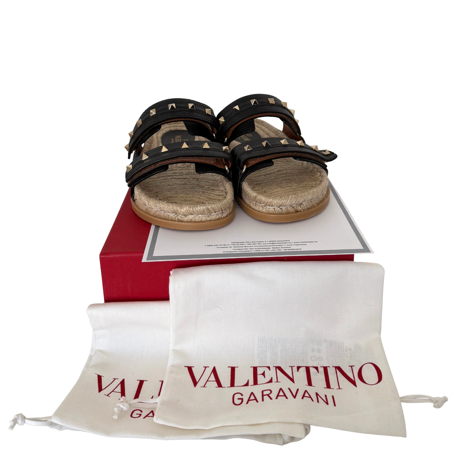 Valentino Garavani Rockstud Slides Größe 40 Schwarz Fullset / neuwertig Valentino