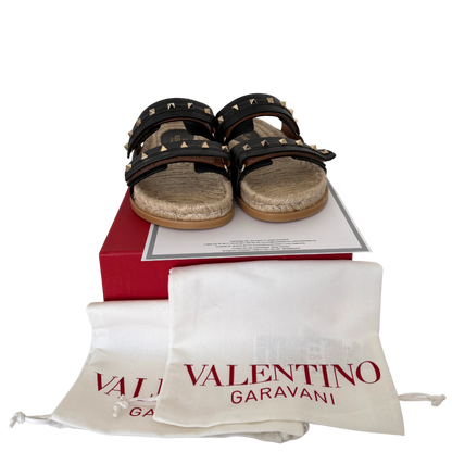 Valentino Garavani Rockstud Slides Größe 40 Schwarz Fullset / neuwertig Valentino