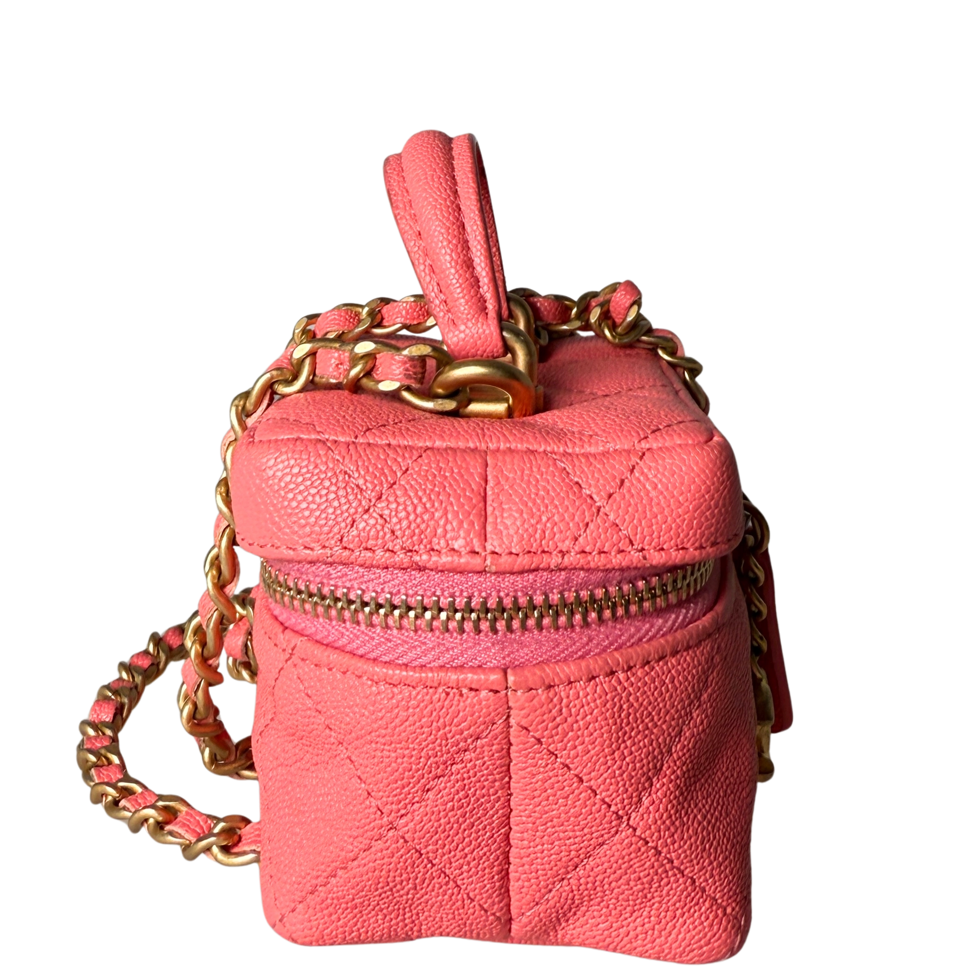 Chanel Mini Top Handle Vanity Tasche Pink / sehr gut Chanel