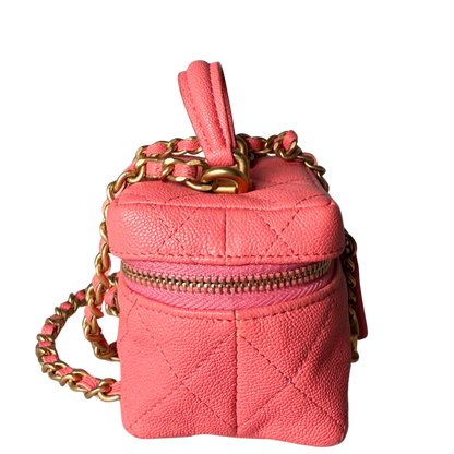 Chanel Mini Top Handle Vanity Tasche Pink / sehr gut Chanel