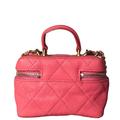 Chanel Mini Top Handle Vanity Tasche Pink / sehr gut Chanel