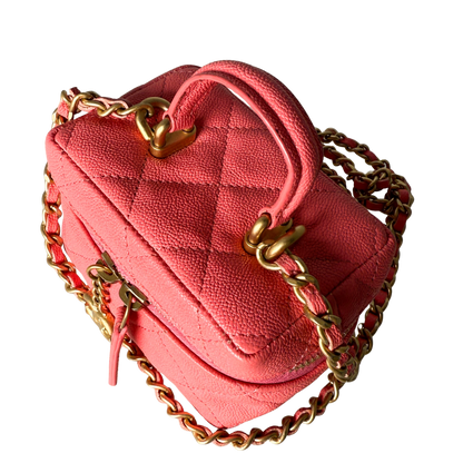 Chanel Mini Top Handle Vanity Tasche Pink / sehr gut Chanel