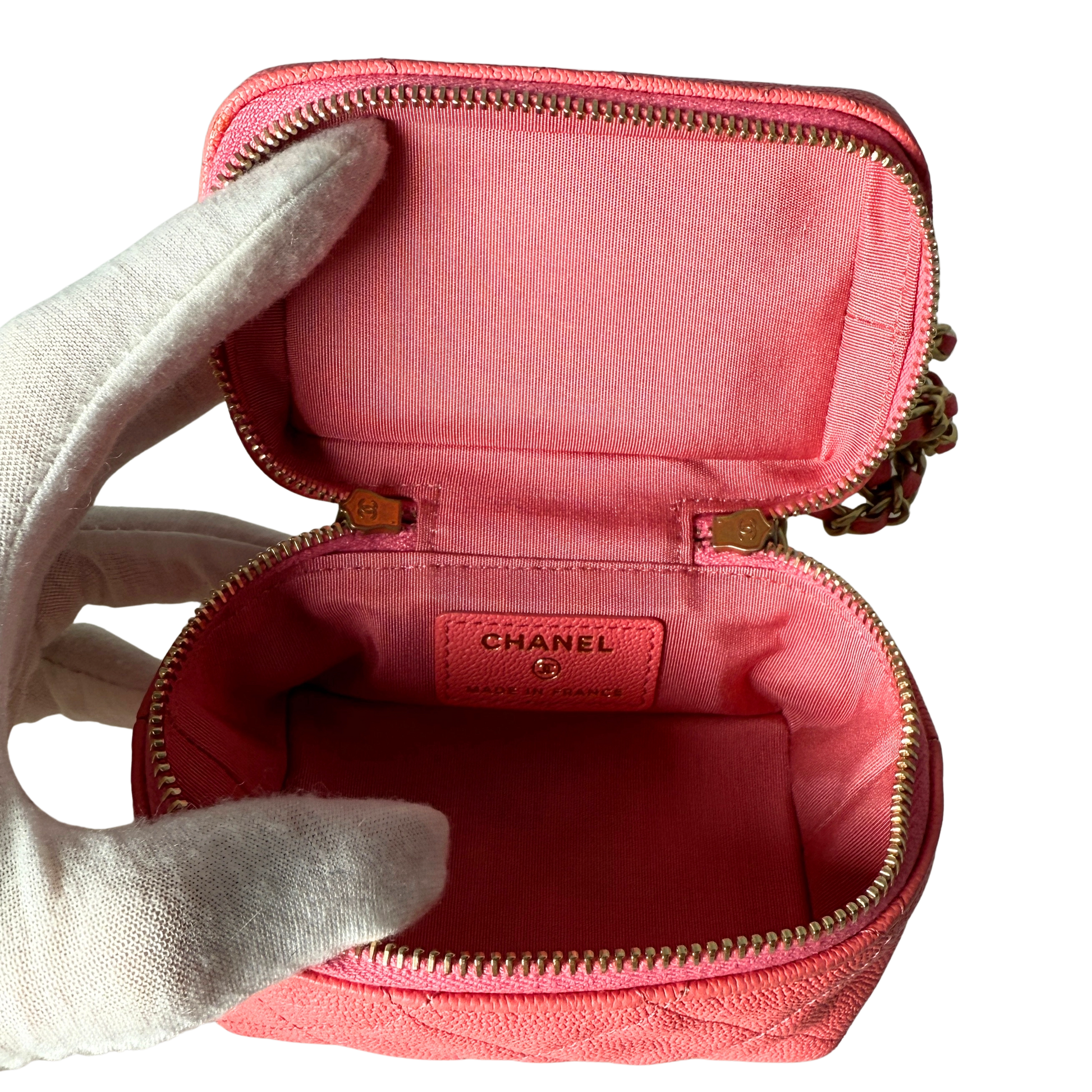 Chanel Mini Top Handle Vanity Tasche Pink / sehr gut Chanel
