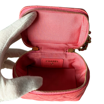 Chanel Mini Top Handle Vanity Tasche Pink / sehr gut Chanel