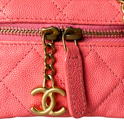 Chanel Mini Top Handle Vanity Tasche Pink / sehr gut Chanel