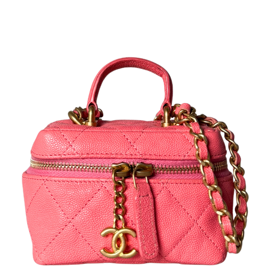 Chanel Mini Top Handle Vanity Tasche Pink / sehr gut Chanel