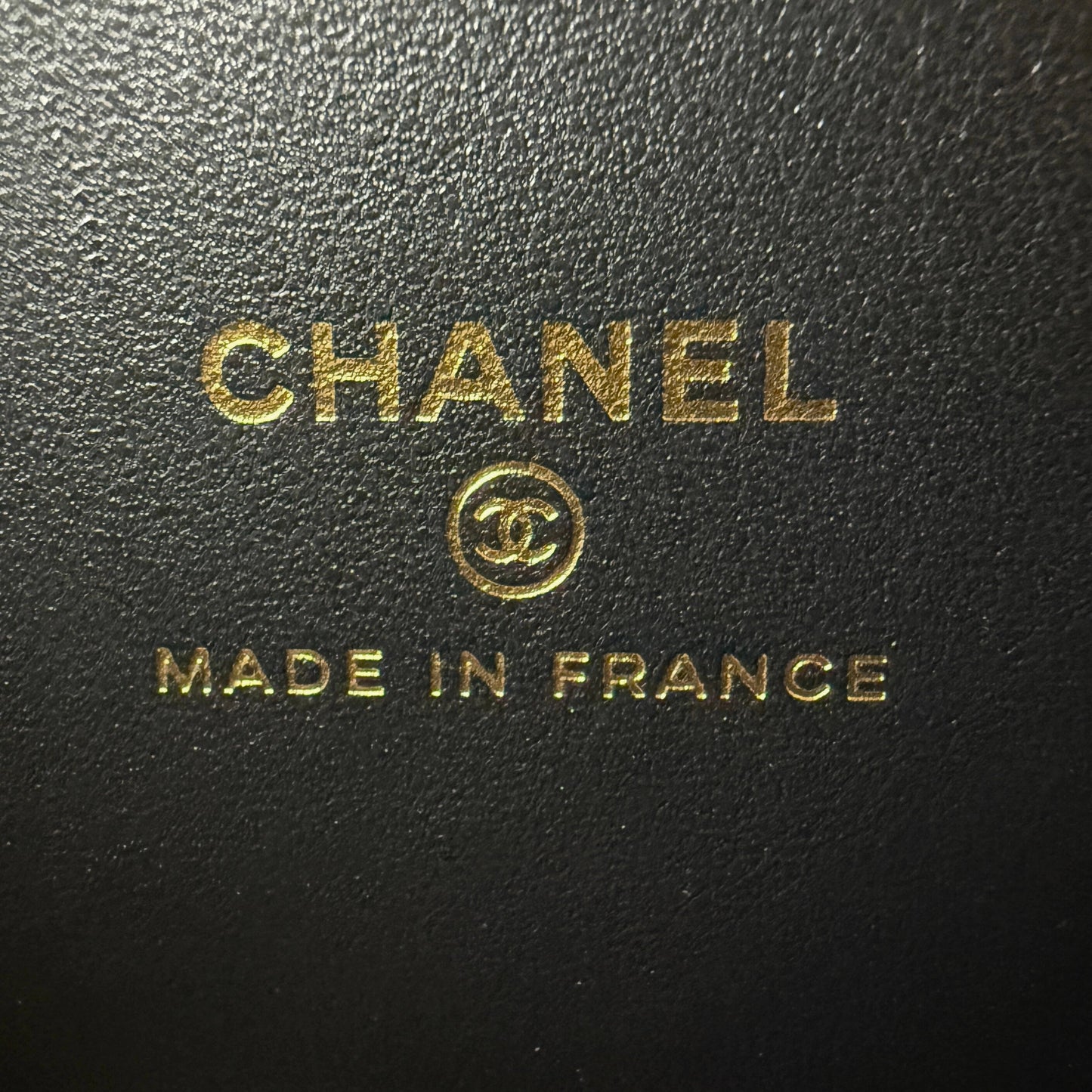 Chanel Vanity A Chain Kaviarleder goldene Hardware Schwarz / sehr gut Chanel