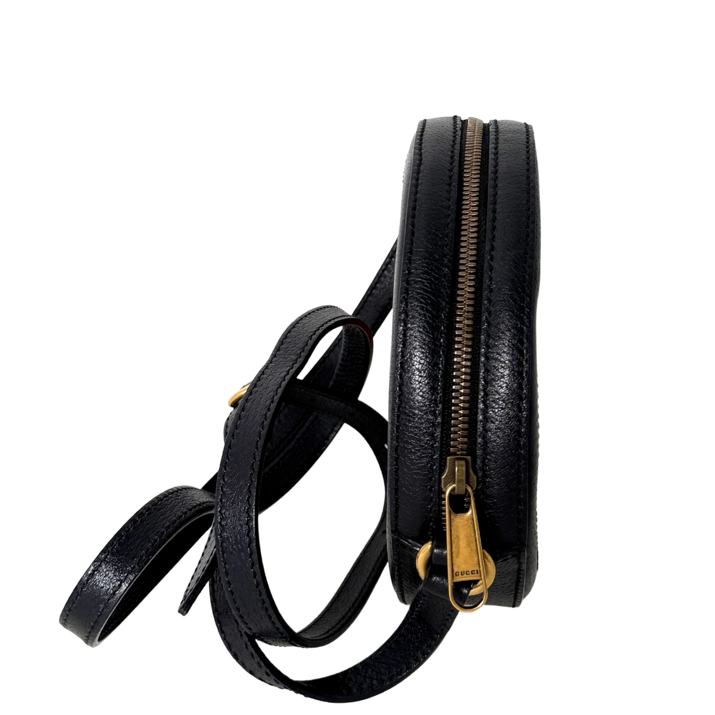 Gucci Runde GG Umhängetasche Velvet Rot Fullset / neuwertig Gucci