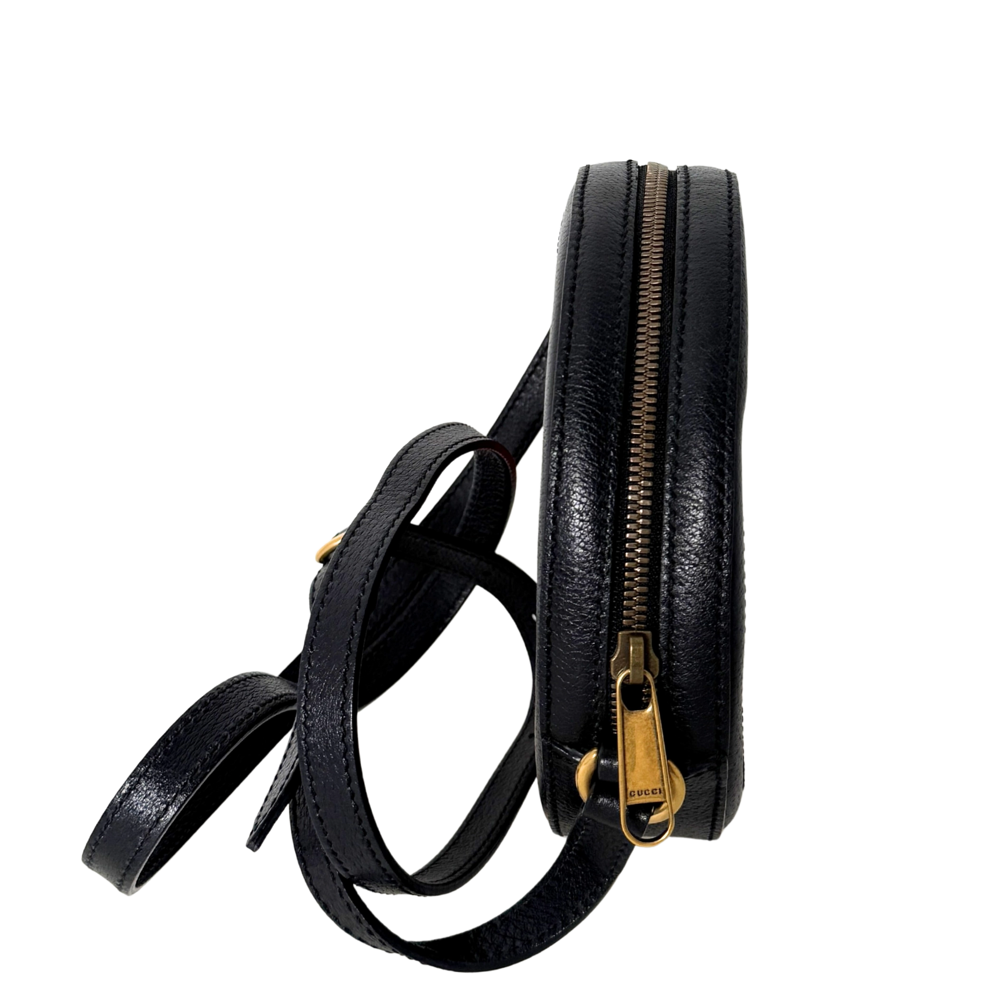 Gucci Runde GG Umhängetasche Velvet Rot Fullset / neuwertig Gucci