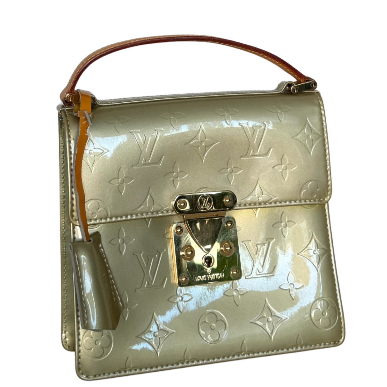 Louis Vuitton Monogram Vernis Spring Street Tasche Grün / akzeptabel Louis Vuitton