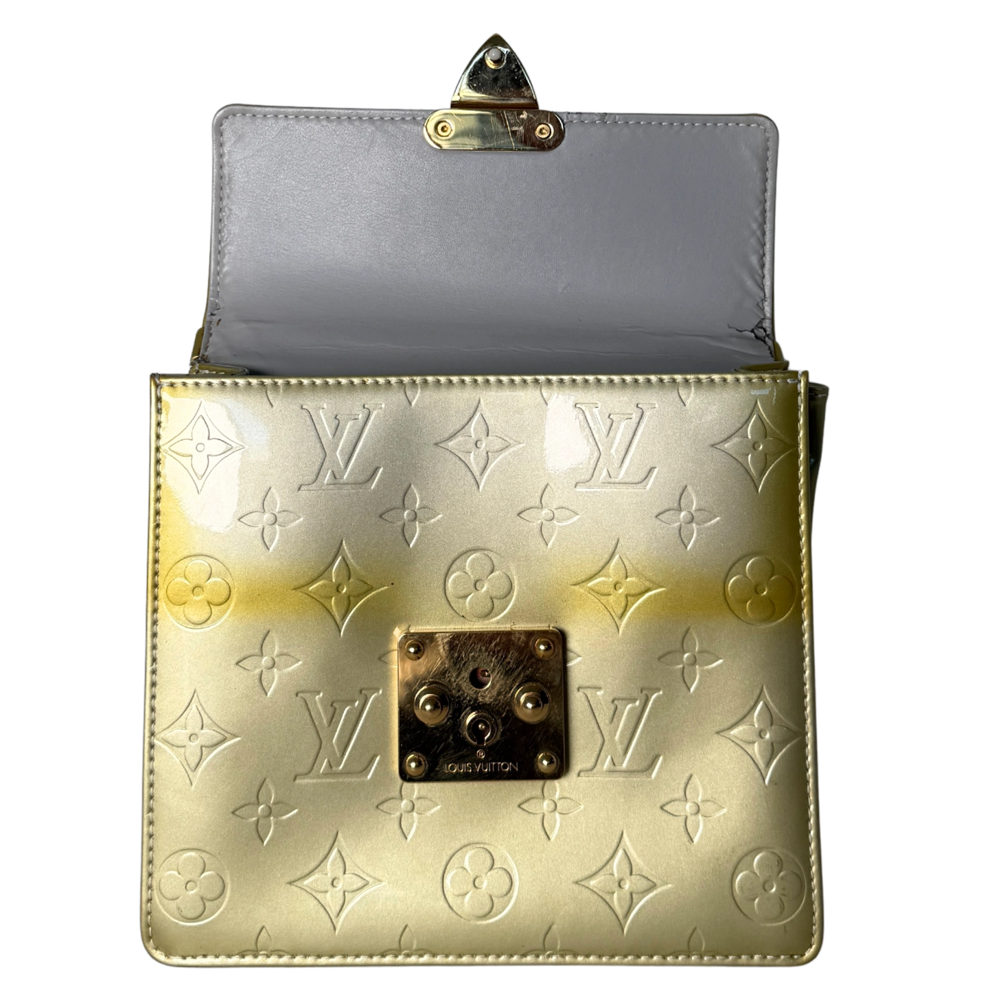 Louis Vuitton Monogram Vernis Spring Street Tasche Grün / akzeptabel Louis Vuitton