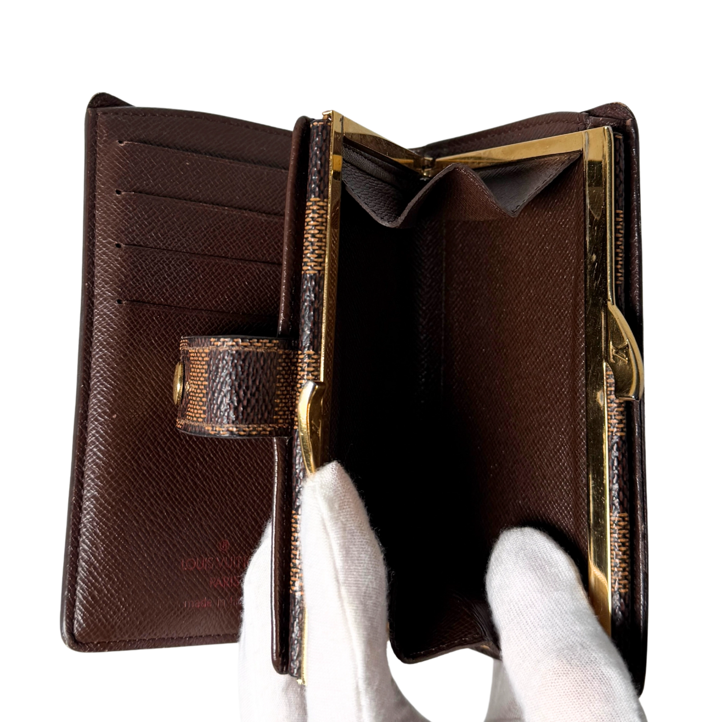 Louis Vuitton Viennois Geldbörse Damier Ebene Braun / gut Louis Vuitton
