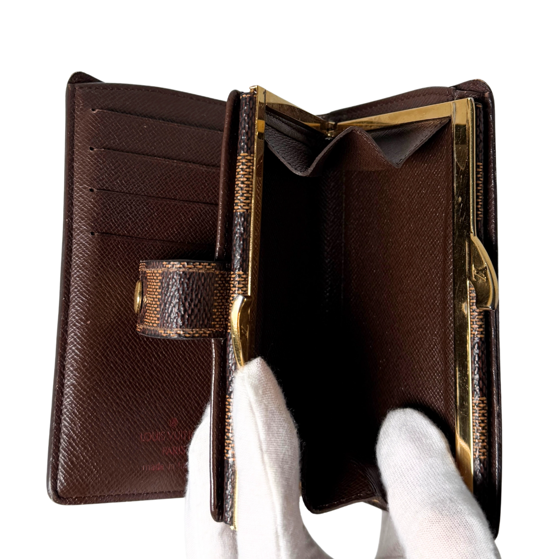 Louis Vuitton Viennois Geldbörse Damier Ebene Braun / gut Louis Vuitton