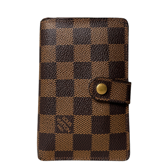 Louis Vuitton Viennois Geldbörse Damier Ebene Braun / gut Louis Vuitton