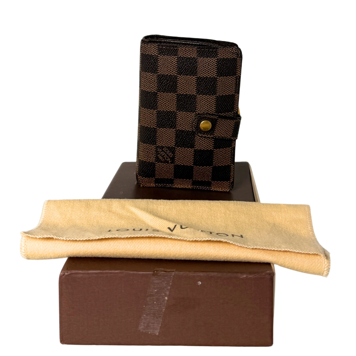 Louis Vuitton Viennois Geldbörse Damier Ebene Braun / gut Louis Vuitton