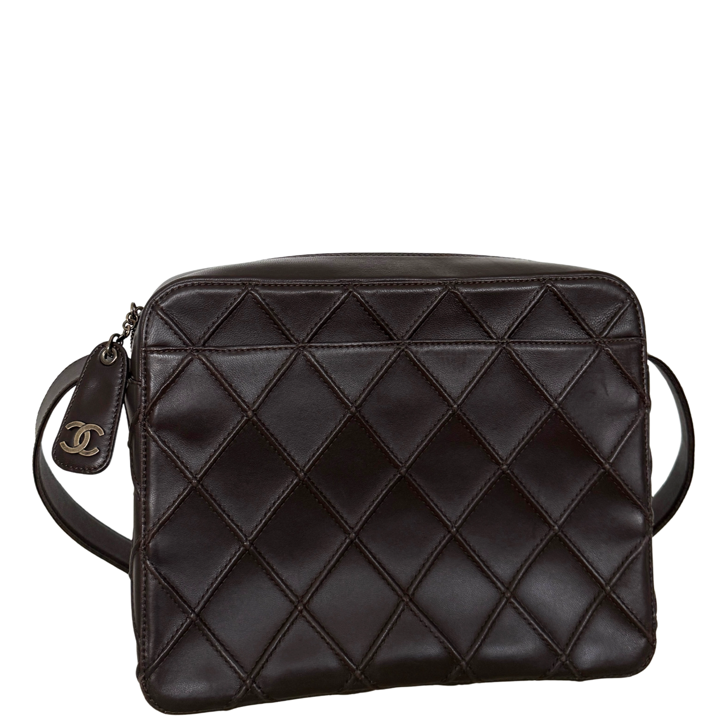 Chanel Vintage Schultertasche Dunkelbraun / sehr gut