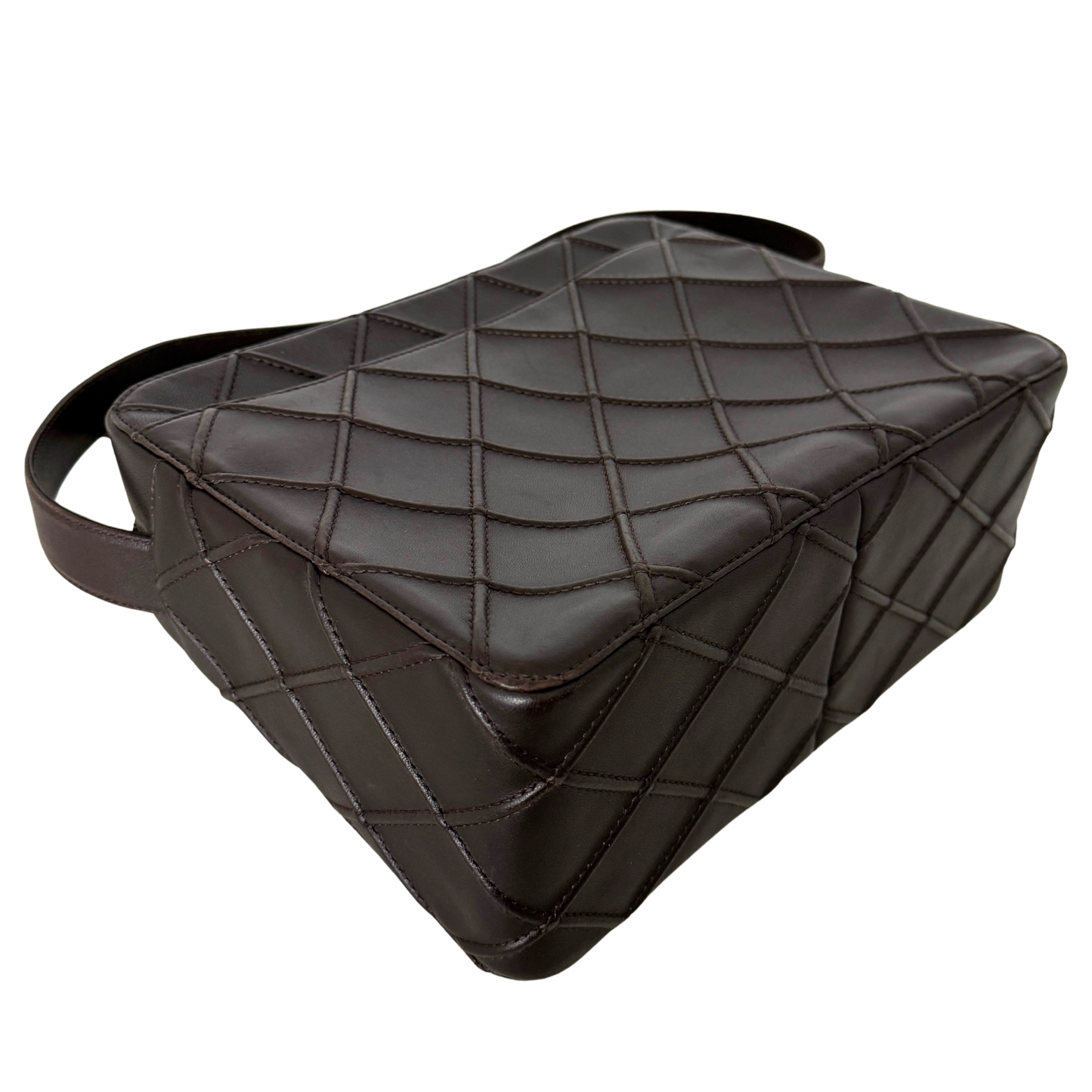 Chanel Vintage Schultertasche Dunkelbraun / sehr gut