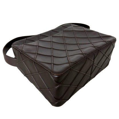 Chanel Vintage Schultertasche Dunkelbraun / sehr gut