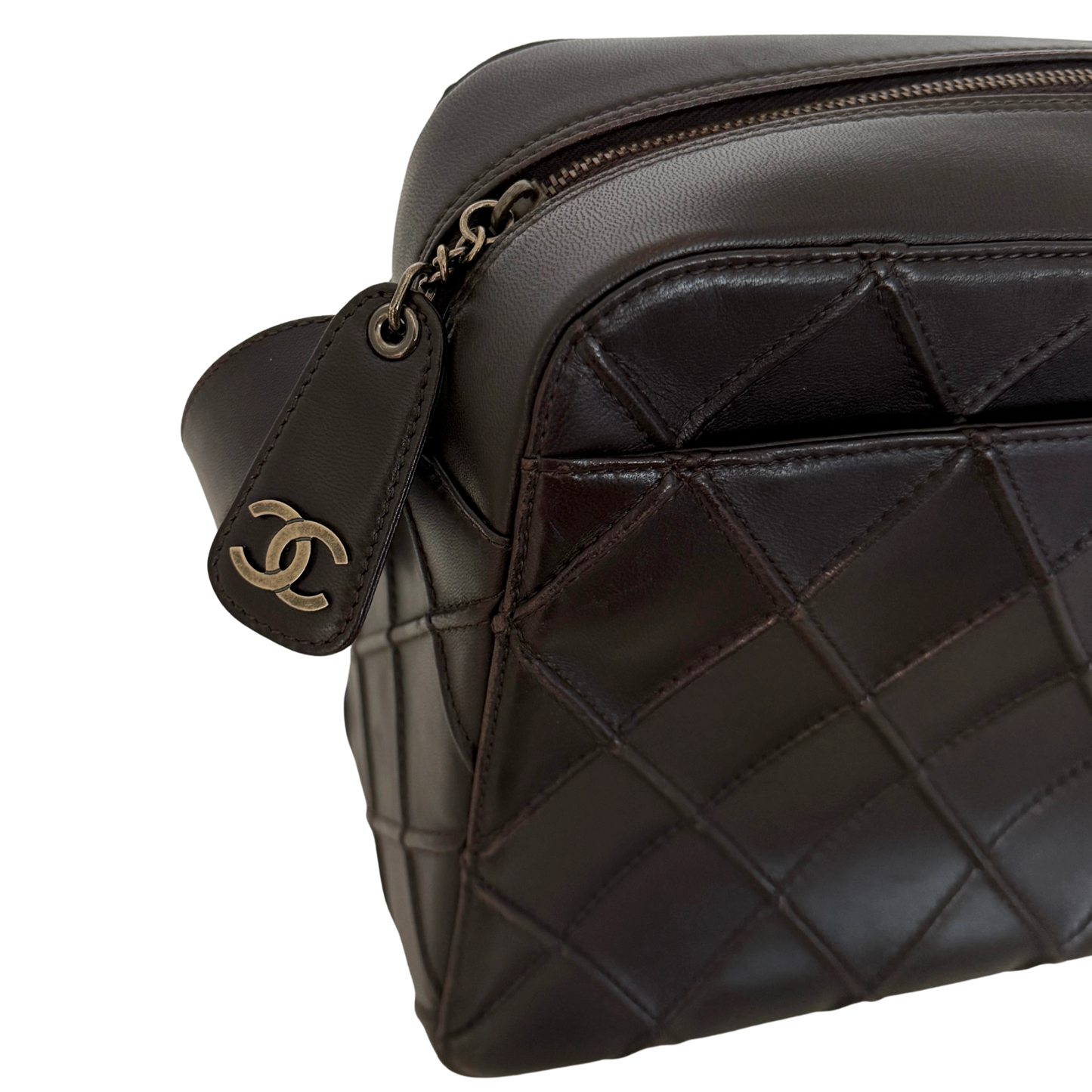 Chanel Vintage Schultertasche Dunkelbraun / sehr gut