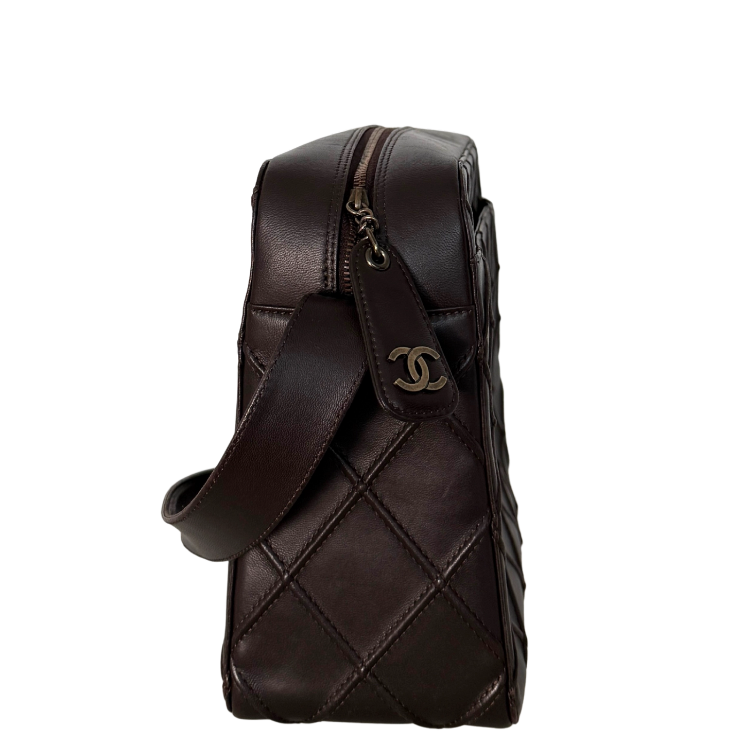 Chanel Vintage Schultertasche Dunkelbraun / sehr gut