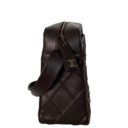 Chanel Vintage Schultertasche Dunkelbraun / sehr gut