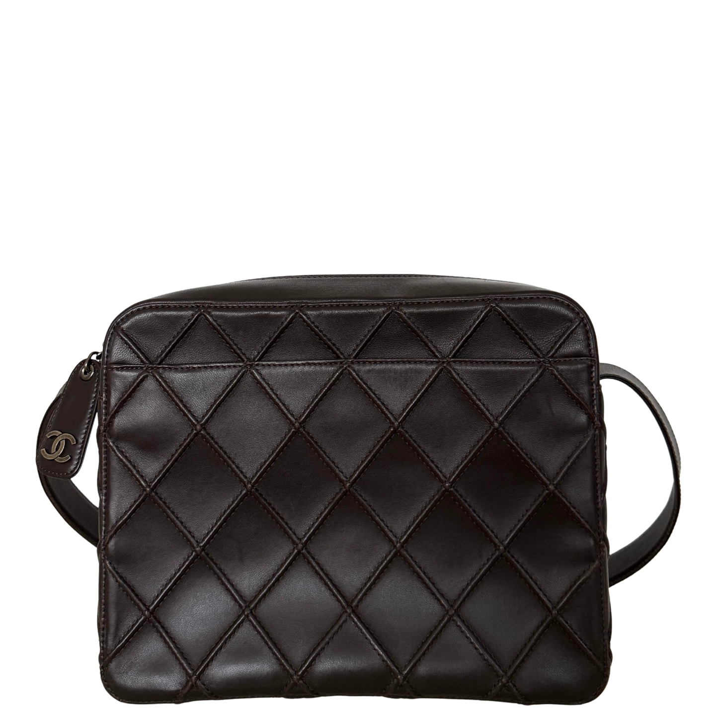 Chanel Vintage Schultertasche Dunkelbraun / sehr gut