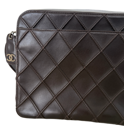 Chanel Vintage Schultertasche Dunkelbraun / sehr gut