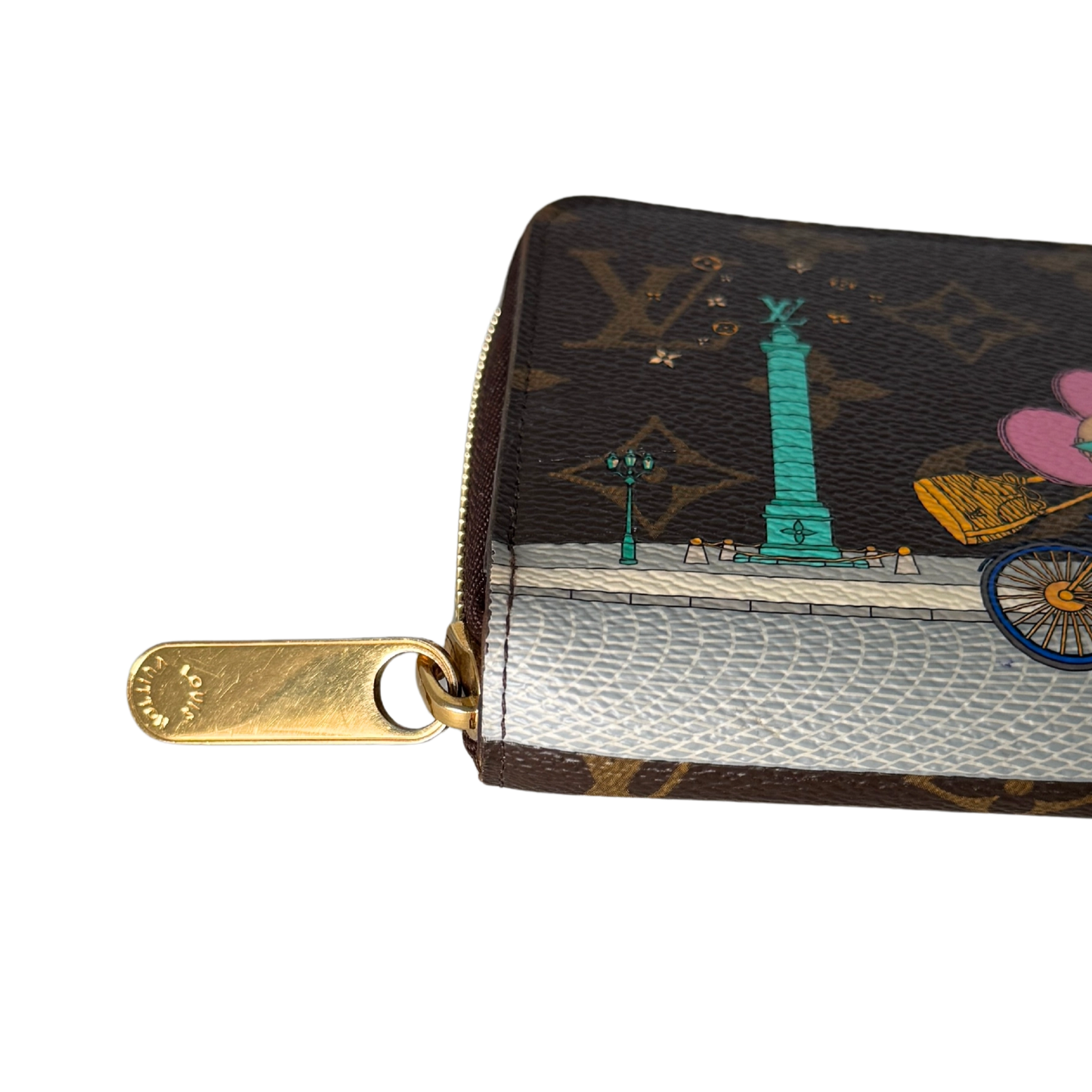 Louis Vuitton Zippy Vivienne Holiday Monogram Canvas Braun / sehr gut