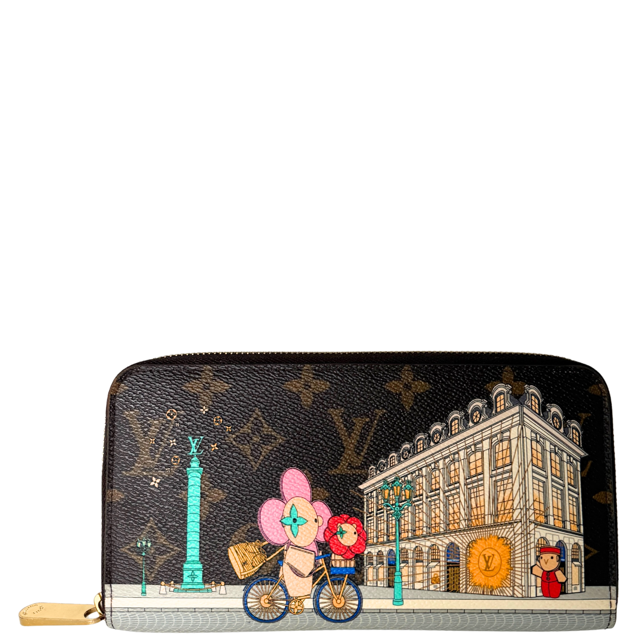 Louis Vuitton Zippy Vivienne Holiday Monogram Canvas Braun / sehr gut