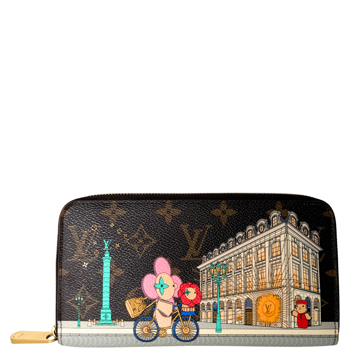 Louis Vuitton Zippy Vivienne Holiday Monogram Canvas Braun / sehr gut